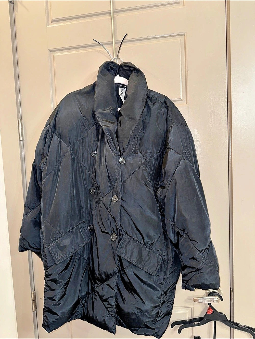 Free People Ella Puffer Coat Black Size Large
